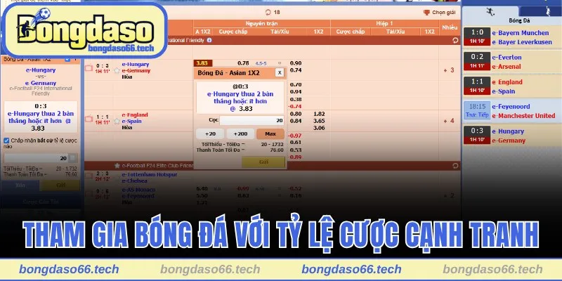 Tham gia bóng đá với tỷ lệ cược cạnh tranh