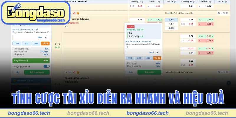 Tính cược Tài Xỉu diễn ra nhanh và hiệu quả